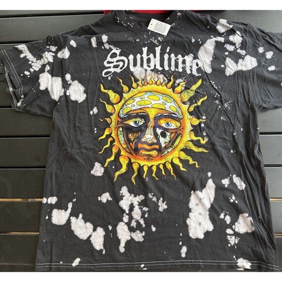 BIG & TALL Sublime Graphic T-Shirt Distressed Black Size XL Excellent Condition - Picture 1 of 11